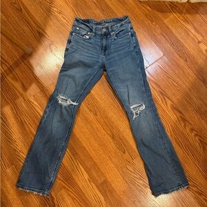 American Eagle Outfitters Ripped “Kick Boot” Jeans